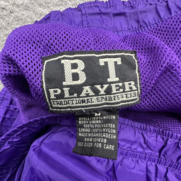 VIntage LSU Tigers BT Player Ripstop Purple Mesh Lined Nylon Pants Mens Medium - Picture 2 of 12